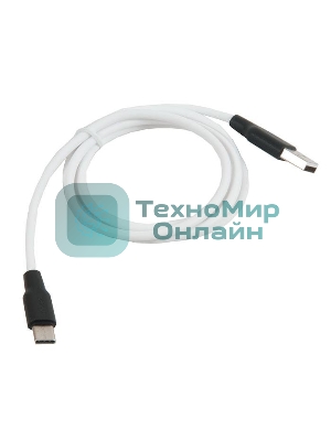 Кабель USB HOCO X21 Silicone для Type-C, 2.0А, 3.0A, длина 1.0м, белый