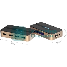 Разветвитель - сплиттер Vention HDMI 19F/4x19F на 4 монитора ACCG0