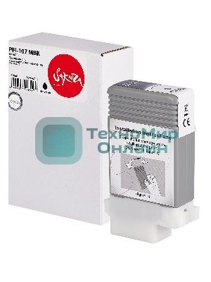 Картридж струйный Sakura 6704B001 (PFI-107 MBK) для Canon, черный матовый, 130 мл.