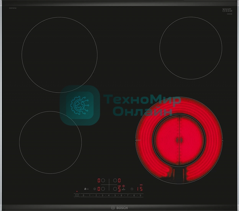 Индукционная варочная панель Bosch PKF675FP2E Электрическая