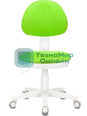 Кресло детское Бюрократ KD-3 салатовый TW-18 крестов. пластик белый