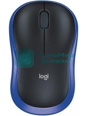Мышь беспроводная Logitech M185 синий, 1000 dpi, радиоканал, USB, кнопки - 3