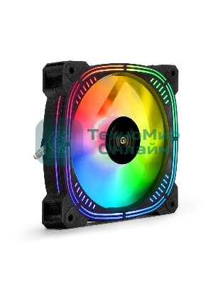 Вентилятор для корпуса ExeGate EX12025H6PSU-PWM.ARGb черный, 120 мм, 1200 об/мин, 33 дБ, 6 pin