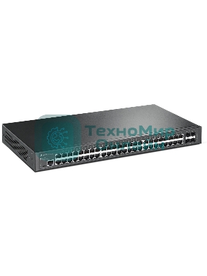 Коммутатор Jetstream 48-port gigabit L2+ managed switch with 4-gigabit uplink ports, 48 10/100/1000Mbps RJ-45 port, 4 1000Mbps SFP slots