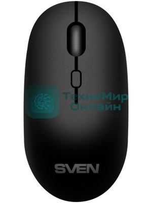 Мышь беспроводная SVEN RX-222W черный, 1800 dpi, радиоканал, Bluetooth, USB, кнопки - 4