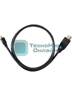 Кабель HDMI-19M --MicroHDMI-19M ver 2.0 1 м VCOM CG587-1M