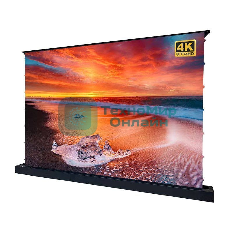 Экран S'OK для UST проектора 266x150 см, 4K, напольный c электроприводом, черный