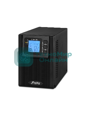 Источник бесперебойного питания PowerMan Online 1000 PLUS (1000ВА/800Вт, Online-Double conversion/LCD Display/USB/Software/RJ11/45,RS-232)