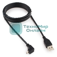 Кабель Gembird/Cablexpert Pro AM/microBM 5P, 1,8м, угловой, экран, черный