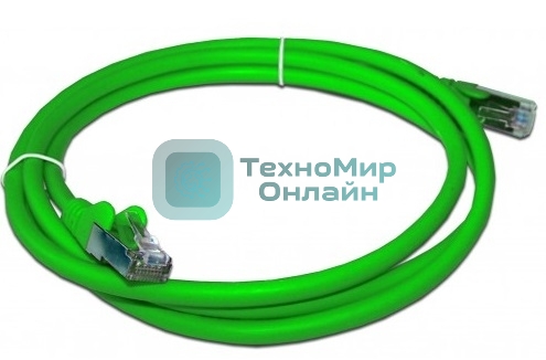 Патч-корд LANMASTER LSZH FTP кат.6A, 2.0 м, зеленый