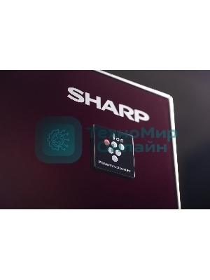 Холодильник Sharp SJ-GX98PRD темно-бордовый стекло трехкамерный Side by Side 394/211л морозилка снизу, No Frost, Side by Side