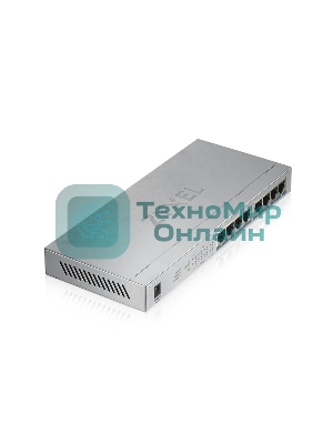 Коммутатор Zyxel GS1008HP Switch PoE +, 8xGE PoE +, tabletop, metal, silent, budget PoE 60 W