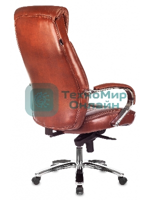 Кресло руководителя Бюрократ T-9922SL светло-коричневый Leather Eichel кожа крестовина металл хром