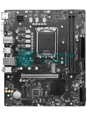 Материнская плата MSI PRO H610M-E DDR4, LGA 1700, Intel H610, 2xDDR4, 4xSATA, 1xM.2, 1xPCIe 4.0 x16, 1xPCIe 4.0 x1, 1xHDMI, 1xVGA, 1xRJ45 1Gb, 2xUSB-A 3.2 Gen 1, 4xUSB-A 2.0, 3x3.5мм, 7.1, mATX