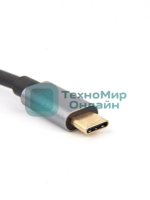 USB-концентратор USB 3.1 Type-Cm --> RJ-45+3port USB3.0(f) Aluminum Shell VCOM DH311A