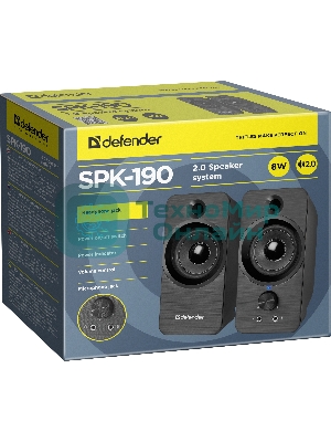 Акустическая система Defender 2.0 SPK-190 черный