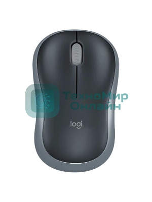 Мышь беспроводная Logitech M185 серый/черный, 1000 dpi, радиоканал, USB, кнопки - 3