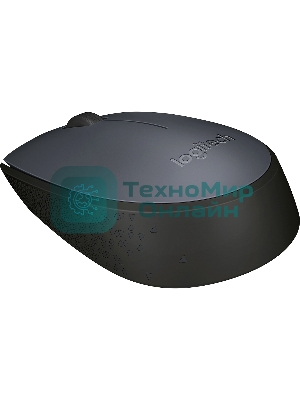 Мышь беспроводная Logitech M170 черный/темно-серый, 1000 dpi, радиоканал, USB, кнопки - 3