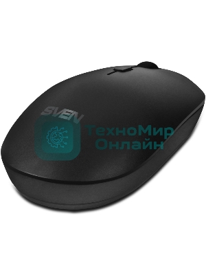Мышь беспроводная SVEN RX-222W черный, 1800 dpi, радиоканал, Bluetooth, USB, кнопки - 4