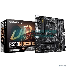 Материнская плата Gigabyte B550M DS3H R2, AM4, AMD B550, 4xDDR4, 4xSATA, 2xM.2, 1xPCIe 4.0 x16, 1xPCIe 3.0 x4, 1xPCIe 3.0 x1, 1xDP, 1xHDMI, 1x1Gb LAN, 4xUSB-A 5Gbps, 2xUSB-A 2.0, 3x3.5 мм, 7.1, mATX