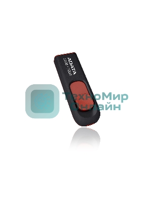 Флешка USB ADATA С008 (AC008-32G-RKD), 32Gb, USB 2.0, R/W 15/5, черный/красный