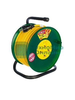 Удлинитель на катушке 4х30 м с заземл. 16А IP20 3.7 кВт Союз 481S-3603