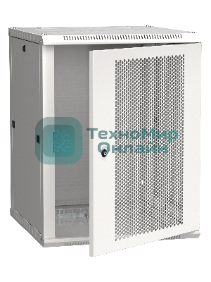 Шкаф монтажный ITK Linea W (LWR3-15U66-PF) 15U 600x450 мм пер. дв. перфор. 90 кг серый 500 мм 200 град. 770 мм