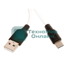 Кабель USB HOCO X21 Silicone для Type-C, 2.0А, 3.0A, длина 1.0м, белый