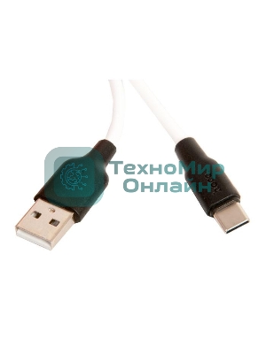 Кабель USB HOCO X21 Silicone для Type-C, 2.0А, 3.0A, длина 1.0м, белый