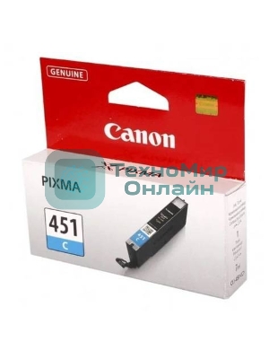 Картридж струйный CLI-451C (6524B001) для Canon PIXMA iP7240/MG6340/MG5440, Голубой, 332стр.