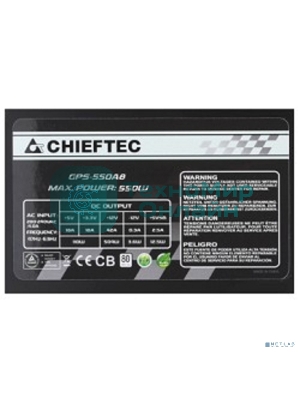 Блок питания Chieftec GPS-550A8, 550Вт, 80 PLUS:, 120мм, черный