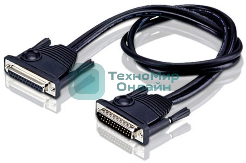 Кабель KVM для каскадного соединения переключателей DB-25(Male) - DB-25(Female) 0,6м., черный/ATEN/CABLE DB25M -- DB25F FOR KH2508A/2516A