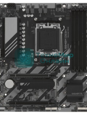 Материнская плата Gigabyte B840M DS3H WIFI6, AM5, AMD B840, 4xDDR5, 4xSATA, 2xM.2, 1xPCIe 4.0 x16, 1xPCIe 3.0 x4, 1xHDMI, 2xDP, 1x2.5Gb LAN, Wi-Fi 6, Bluetooth 5.3, 1xUSB-C 5Gbps, 2xUSB-A 5Gbps, 4xUSB-A 2.0, 3x3.5 мм, 7.1, mATX