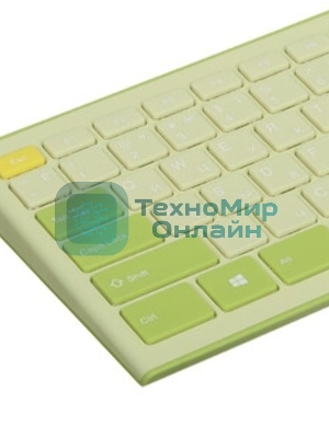 Комплект клавиатура + мышь Acer OCC205 беспроводной USB, 1200 dpi, зеленый/желтый