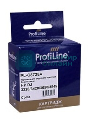 Картридж струйный ProfiLine PL-C8728A для принтеров HP DJ 3320/3420/3845 Color водн