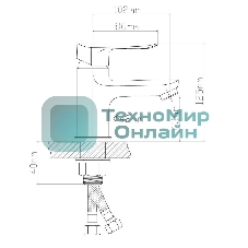 Смеситель для умывальника из Латуни, ø35 B8274-1J