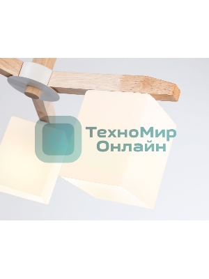 Светильник Ambrella light TR83115/3 WH/LW белый/светлое дерево E27/3 max 40W D580*320