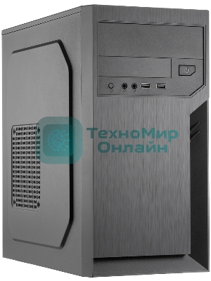 Компьютерный корпус Foxline FL-702, mATX, 1x5.25EXT, 1x3.5EXT, 2x3.5INT, 2xUSB 3.0, HDA, w/o FAN, w/450W ATX PSU, w/1.2m EU pwr cord