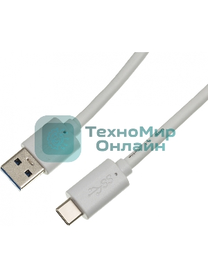 Кабель Buro BHP USB-TPC-1.8W USB 3.0 A(m) USB Type-C (m) 1.8м белый