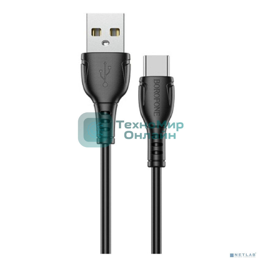 Сетевое зарядное устройство BOROFONE BX51/USB кабель Type-C/1m/3A/черный