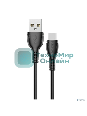 Сетевое зарядное устройство BOROFONE BX51/USB кабель Type-C/1m/3A/черный