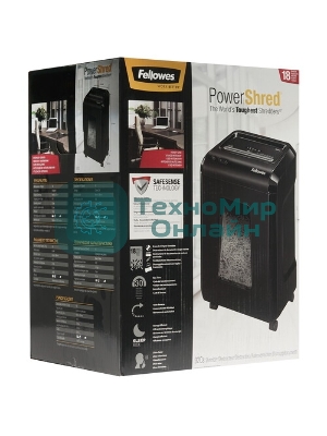 Шредер Fellowes Powershred 92Cs FS-1719301 P-4, 4х38мм, 18лст., 25лтр., уничтожает: скобы, карты, скрепки, CD