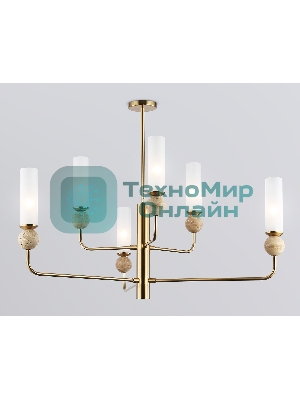 Люстра Ambrella light LH53251/6 BS/FR латунь/белый матовый E14*6 max 40W D1050*1445