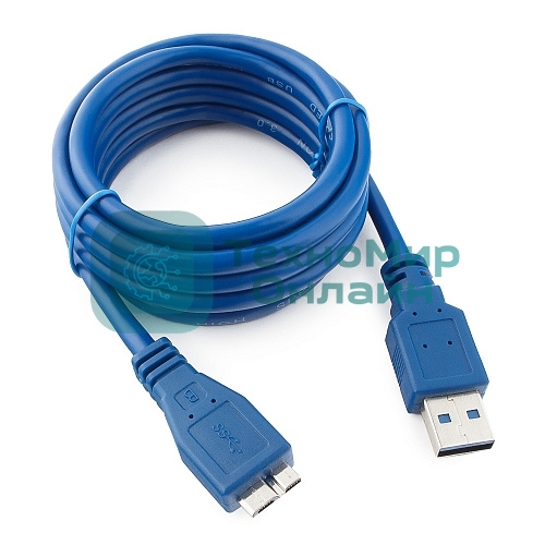 Кабель USB 3.0 для соед. 1.8м А-microB (5 pin) PRO позол.конт., пакет