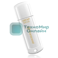 Флешка USB Transcend JetFlash 730 (TS64GJF730), 64Gb, USB 3.0, R/W 80/25, белый