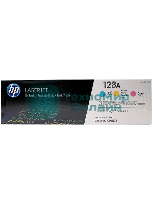 Картридж лазерный комплект HP CF371AM голубой/пурпурный/желтый для LaserJet PRO CP1525N/CP1525NW (3 х 1300)