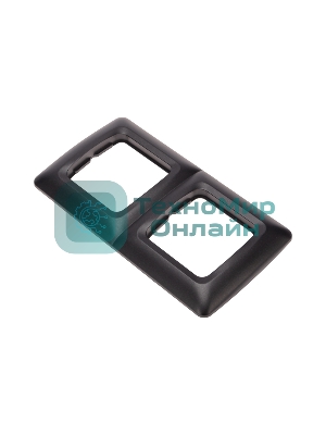 Рамка Kranz 2-я DEA горизонтальная черный металлик