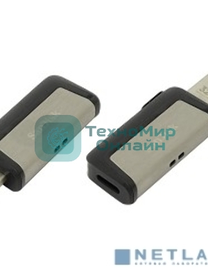 Флешка USB Sandisk DDC2 Ultra Dual (SDDDC2-032G-G46), 32Gb, USB 3.0/USB 3.1 Type C, R/W 150/30, серый/черный
