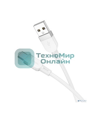 Дата-кабель USB 3.0A 60W для Type-C Type-C Hoco X109 силикон 1м (White)