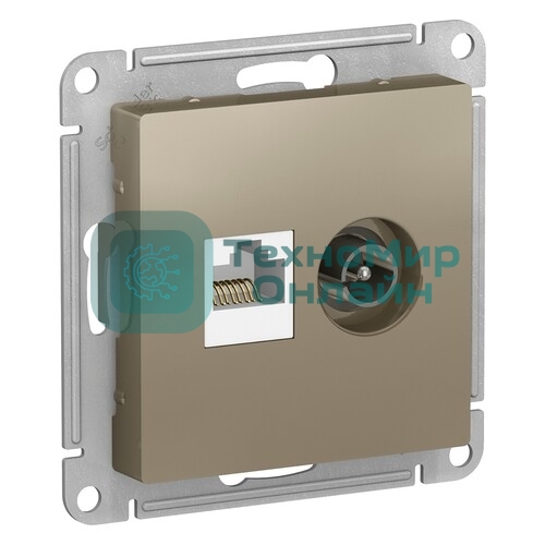 Механизм розетки TV оконечной AtlasDesign 1DB шампань